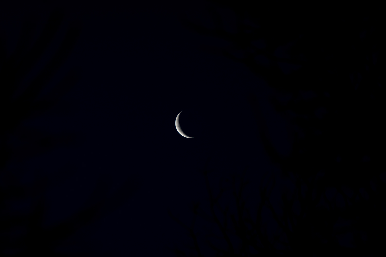 Crescent moon Unprocessed RAW